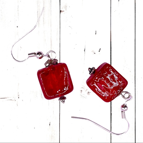 Hand Crafted Jewelry - Venetian Bead Earrings